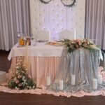 Skirting/ falbana w kolorze baby rose regulowana długość