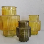 Naczynia ryflowane mix żółty