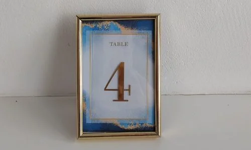 42 Numer stołu złota ramka - obrazek 1