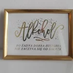 Ramka złota na stół alkoholowy A4